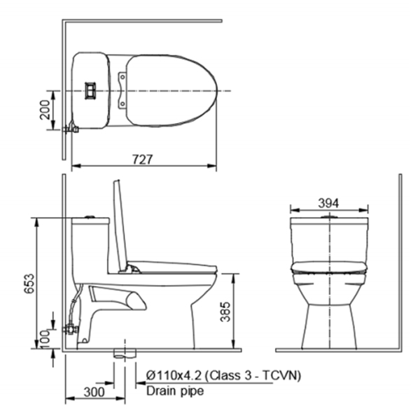 ac-969a-cw-s15vn Bản vẽ kỹ thuật bồn cầu 1 khối inax ac 969a cw s15vn