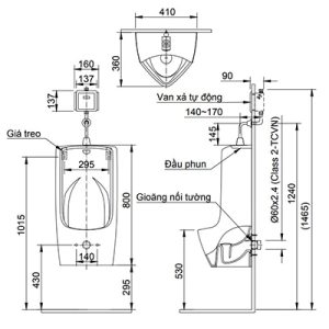 Ban ve bon tieu nam Inax AU-411V