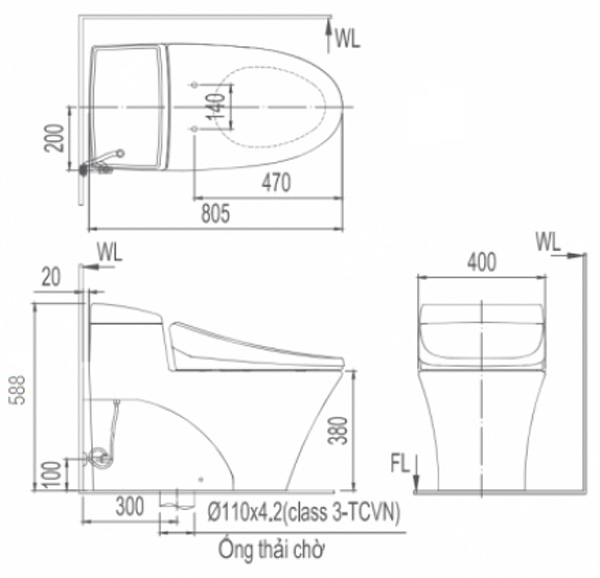 ban-ve-ky-thuat-ac-1017r-cw-h18vn Bản vẽ kỹ thuật Bồn cầu Inax nắp rửa điện tử AC-1017R+CW-H18VN