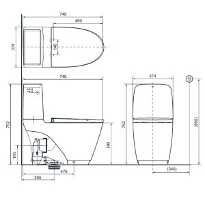 Ban ve ky thuat Bon cau Inax ACT 832VN