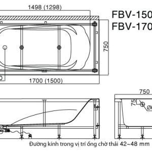 Ban ve ky thuat bon tam Inax FBV-1702SR,L