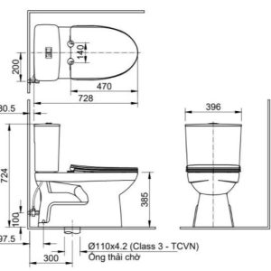 bon cau 2 khoi inax c 514vwn