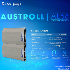 Cửa Cuốn Tấm Liền AL68 (Trục 114)